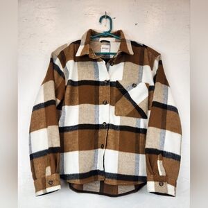Kensie Jeans Flannel Plaid Shacket Button Shirt Jacket - Women's Size‎ Medium